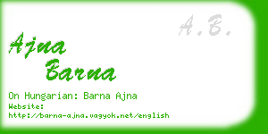 ajna barna business card